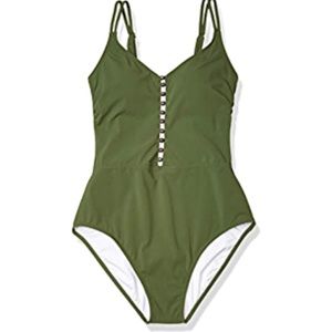 NWT $138 PROFILE GOTTEX MAHARANI FOREST BEADED ONE PIECE